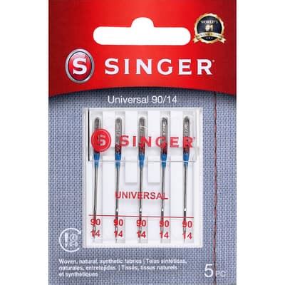 SINGER Size 90 14 Universal Regular Point Sewing Machine Needles 5ct