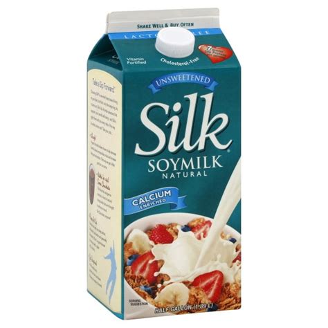 Silk Soy Milk Unsweetened Natural Refrigerated