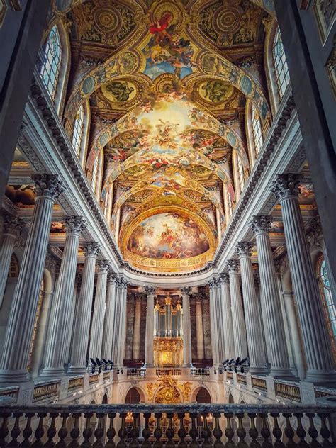 The Royal Chapel Big Organ Hall Inside Versailles Palace Editorial