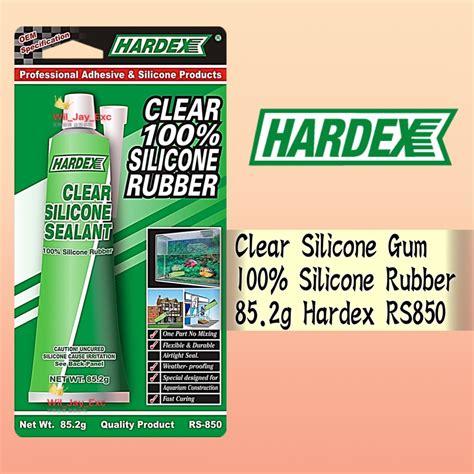 HARDEX RS850 CLEAR 100 SILICONE RUBBER SEALANT 85 2g RS850 Shopee