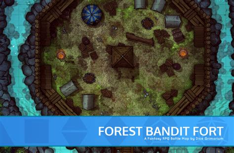 Forest Bandit Fort Dandd Map For Roll20 And Tabletop Dice Grimorium