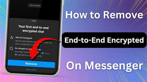 How To Remove End To End Encryption In Messenger Youtube