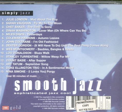 Various Artists Smooth Jazz Sophisticated Jazz Cool Cd Europe Emi