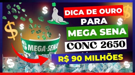 DICA DE OURO PARA MEGA SENA 2650 YouTube