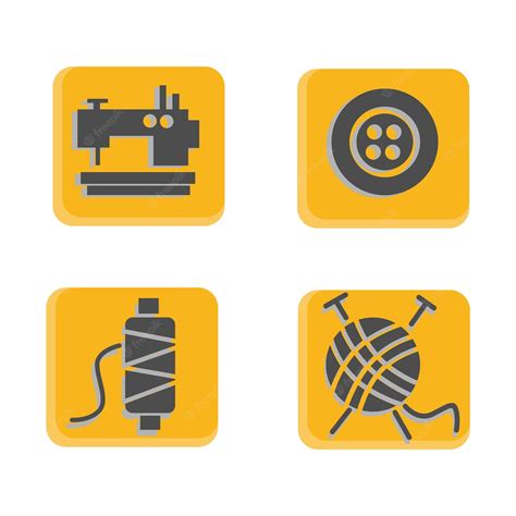 Diseño De Logotipo O Símbolo De Empresa De Costura Vector Premium
