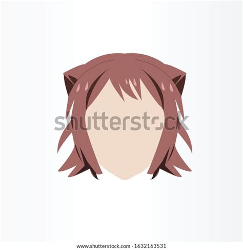 Manga Female Hair Style Vector Illustration Stock Vector Royalty Free