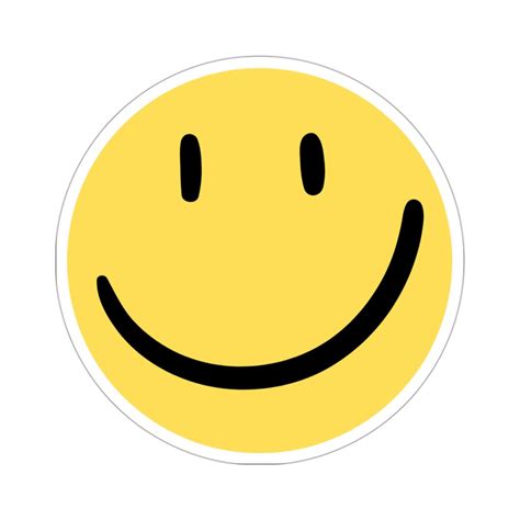 Yellow Smiley Face Sticker - Etsy