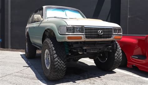 Jacked Up 80 Series Lexus Lx 450 With Trd Supercharger Kit Pulls Up At The Hoonigan Store