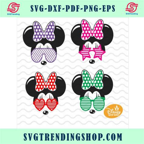 Minnie Mouse Sunglasses Svg Sunglasses Svg Minnie Svg Minnie Mause Svg Instant Download Design