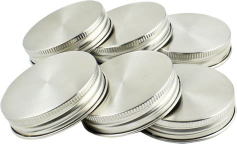 Stainless Steel Mason Jar Lids12 Pack Polished Surfacereusable And Leak Proof