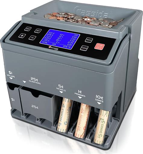 Cassida C300 Professional USD Coin Counter Sorter And Wrapper Roller