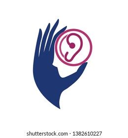 Sign Language Interpreter Logo Vector Illustration Stock Vector (Royalty Free) 1382610227