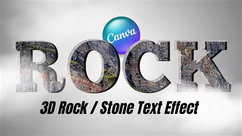 3d Stone Text Typography Art 3d Rock Text Effect Canva Art Design