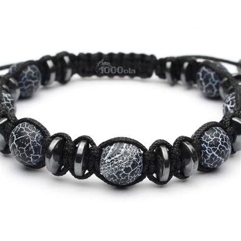 Bijoux haut de gamme bracelet homme style shamballa perles ø 10mm