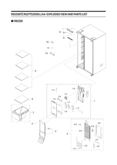 Samsung Rs27t5200sgaa 00 Refrigerator Partswarehouse