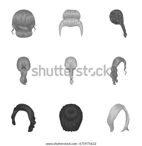 Quads Blond Braids Other Types Hairstyles Stock Vector Royalty Free