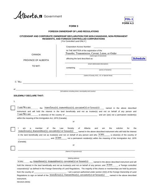 (PDF) FORM A.3 FORM 3 - Service Alberta · form a.3 . form 3 . foreign ...