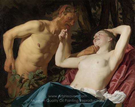 Gerard Van Honthorst Satyr And Nymph Painting Reproductions Save