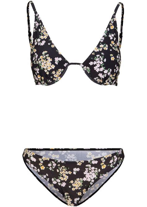 Bikini Cz Ciowe W Kwiaty Bonprix Oficjalne