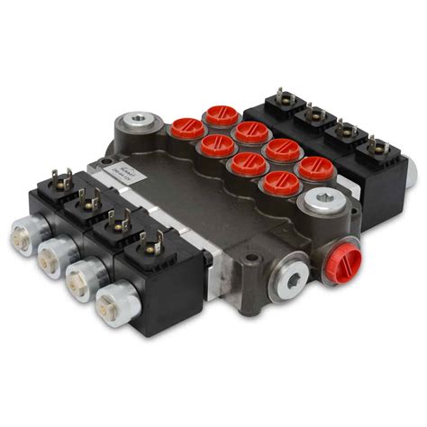 Monoblock Solenoid Directional Control Valve 4 Spool 21 GPM