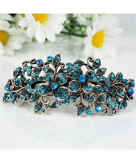 Hair Silver Tone Filigree Barrette - CV110WQJV63