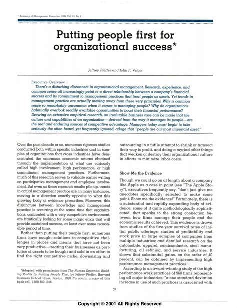 Putting People First For Organizational Success