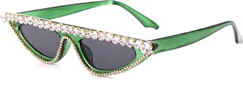 Naimo Vintage Retro Sparkling Crystal Cat Eye Sunglasses Uv