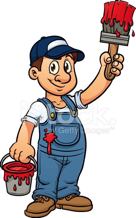 Pintor De Dibujos Animados Stock Vector Freeimages