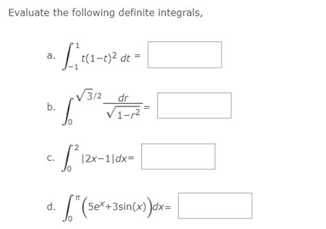 Answered Evaluate The Following Definite Bartleby