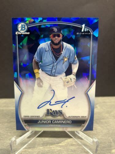 Junior Caminero Bowman Chrome Sapphire Auto St Hot Invest Top