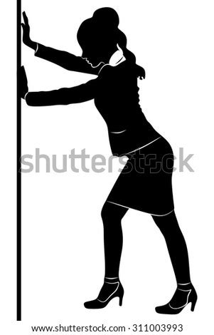 Pushing A Wall Stock Vectors Vector Clip Art Shutterstock