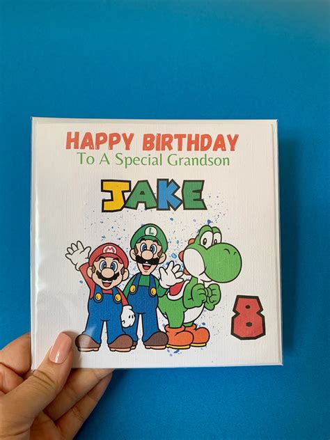 Super Mario Personalised Birthday Card - Etsy