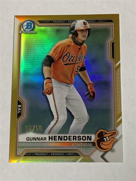 Yahoo オークション GUNNAR HENDERSON 2021 BOWMAN CHROME GOLD REFR