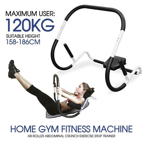 Home Gym Fitness Ab Roller Abdominal Crunch Exercise Machine Situp Tra