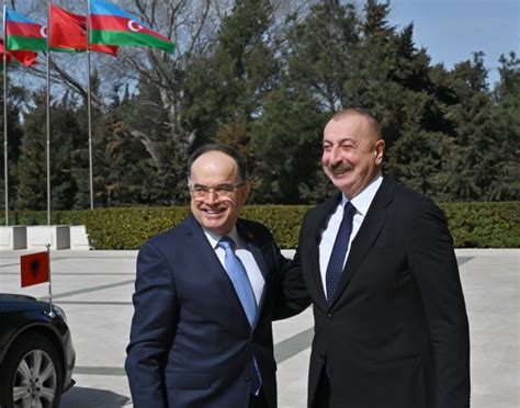 President Ilham Aliyev Met With President Of Albania Bajram Begaj Photo