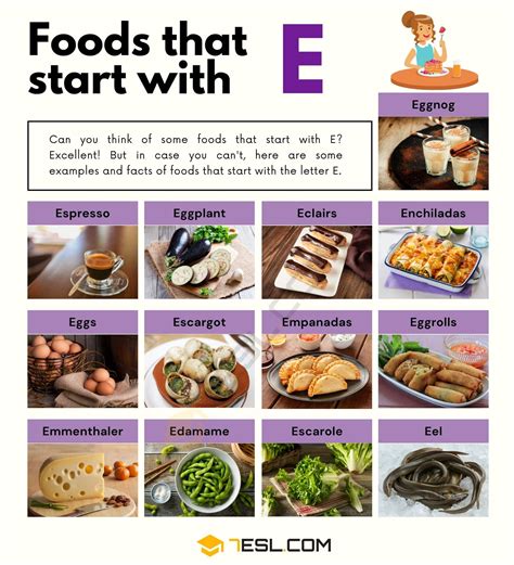 55 Tasty Foods That Start With E Explore With Facts Pictures