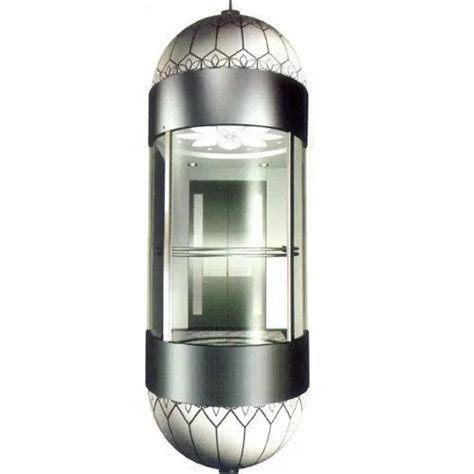 Stainless Steel Glass Glass Capsule Elevator Max Load 4 6 Persons