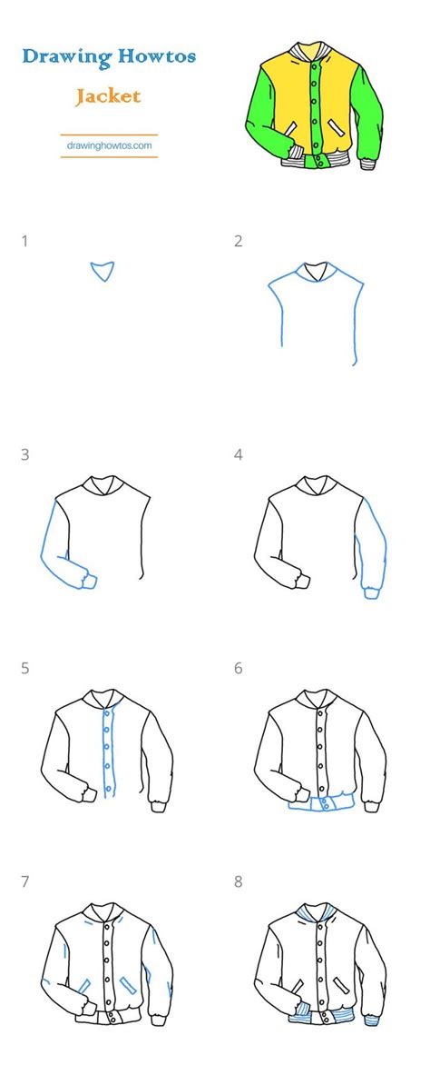 How To Draw A Jacket Step By Step Easy Drawing Guides Drawing