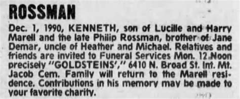 Obituary For Kenneth Rossman ™