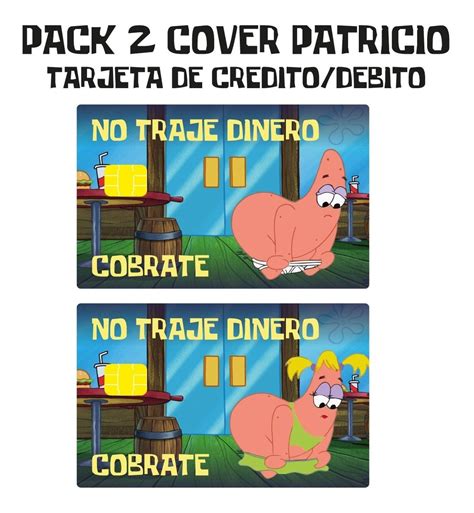 Pack 2 Cover Tarjeta De Crédito debito Patricio Cóbrate Meses sin