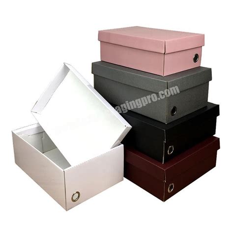 Cheap Corrugated Cardboard Shoe Storage Case Boxes Custom Logo Paper