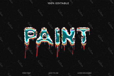 Paint Dripping Dark Fluid Font Style Text Effect Free Photoshop Psd File