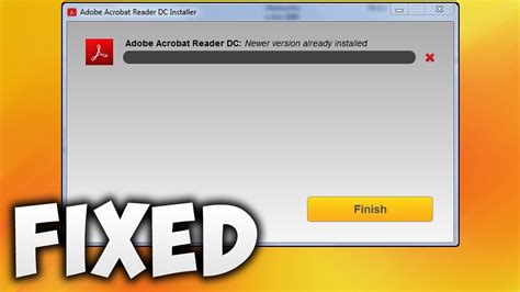 How To Fix Adobe Acrobat Reader Dc Installation Failed Newer Version