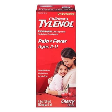 Tylenol Childrens Pain Reliever And Fever Reducer Cherry Blast Flavor