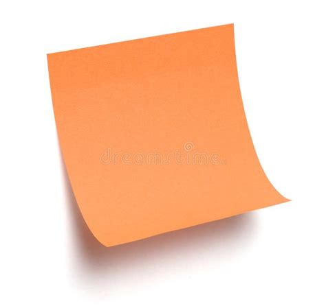 An Orange Piece Of Paper On A White Background Royalty Images And