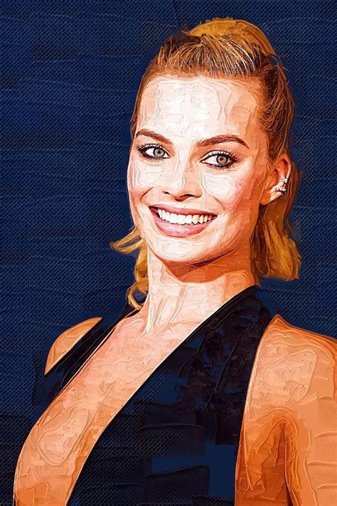 Margot Robbie Portrait Digital Art By Lilia Kosvintseva