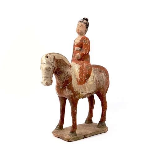 Lot 43 A Chinese Terracotta Pottery Equestrian