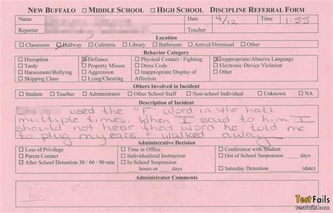 Hilarious Detention Slips When Your Bored