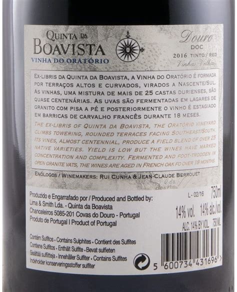 2016 Quinta da Boavista Vinha do Oratório Vinhas Velhas tinto