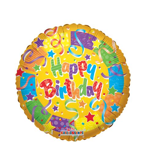 Ballon En Aluminium Rond Cm Anniversaire Color Partituki